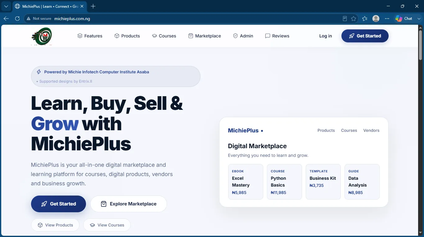 Michie Plus website screenshot